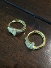 Load image into Gallery viewer, Aritos Plata 925 con baño de Oro