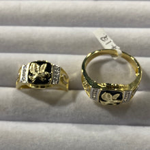 Load image into Gallery viewer, Anillo Plata con baño de Oro - Caballero
