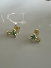 Load image into Gallery viewer, Aritos Plata con baño de Oro
