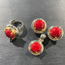 Load image into Gallery viewer, Set Aritos/Dije y anillo Plata
