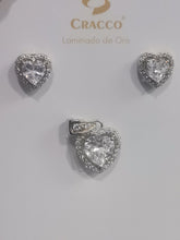 Load image into Gallery viewer, Juego aritos/Dije Plata
